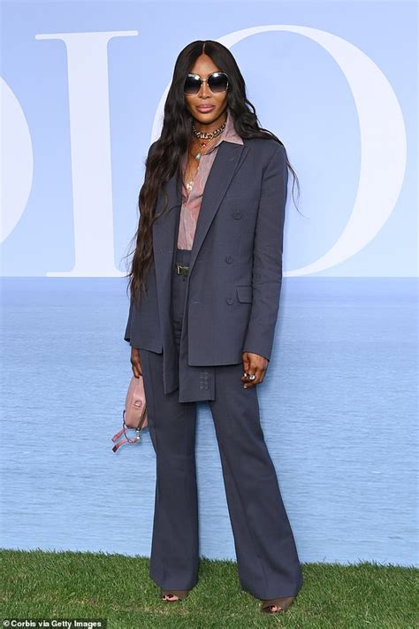 Naomi Campbell Cuts A Stylish Figure In A Chic Suit At The Dior Show During Paris Fashion Week