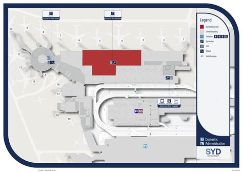 Sydney Airport Map Terminal3 Domestic Administration Airport Map