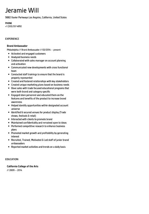 We did not find results for: Brand Ambassador Resume Sample | Velvet Jobs