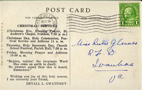 Letters: Postcard 9048 - Gleaves Family