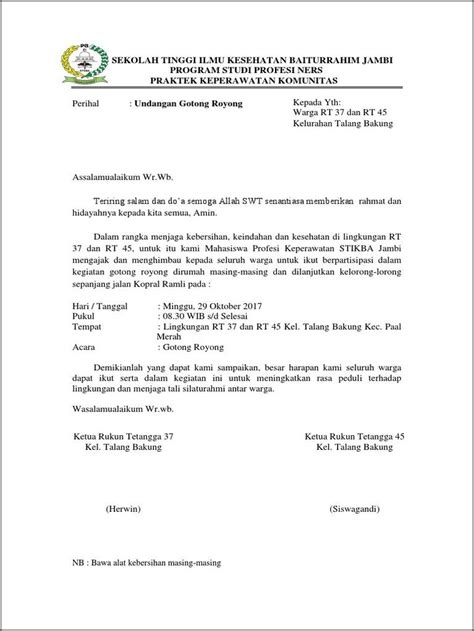 Contoh Surat Undangan Gotong Royong Homecare24