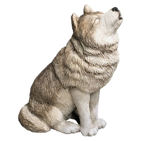 Wolf Howling Figurine Sandicast All Products Ms502