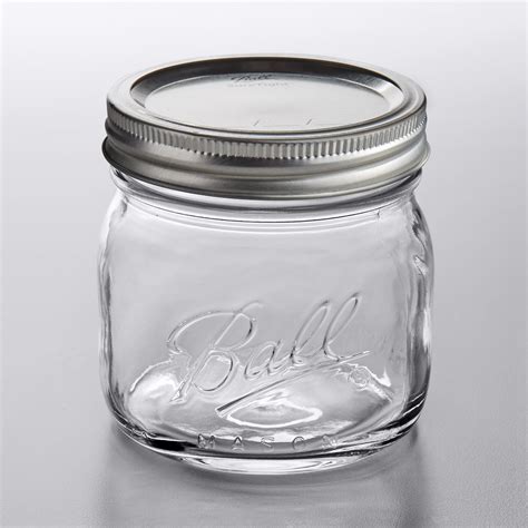 Ball 1440061180 16 Oz Pint Elite Wide Mouth Glass Canning Jar With Silver Metal Lid And Band