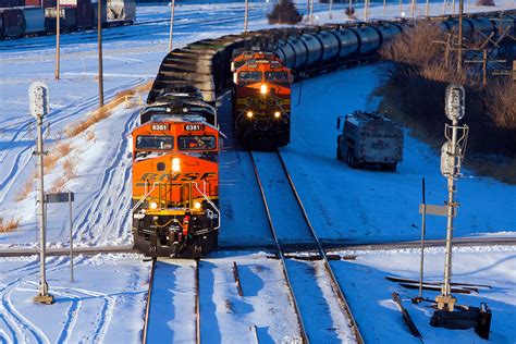 Bnsf Coal And Oil Trains In Snow Galesburg Il Photography By Nick