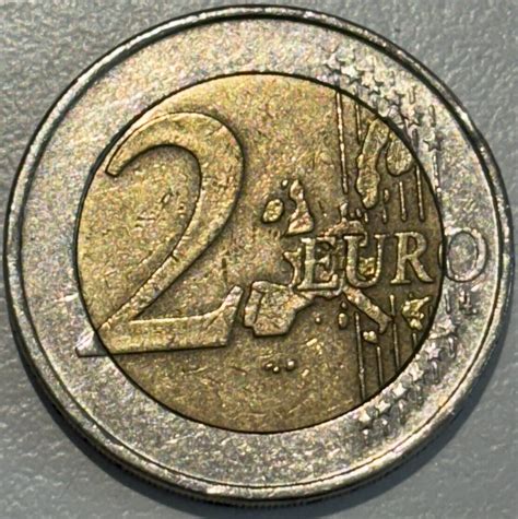 Pièce De 2 Euros Rare 2002 Dante Alighieri Le Poinçon Mcc Est