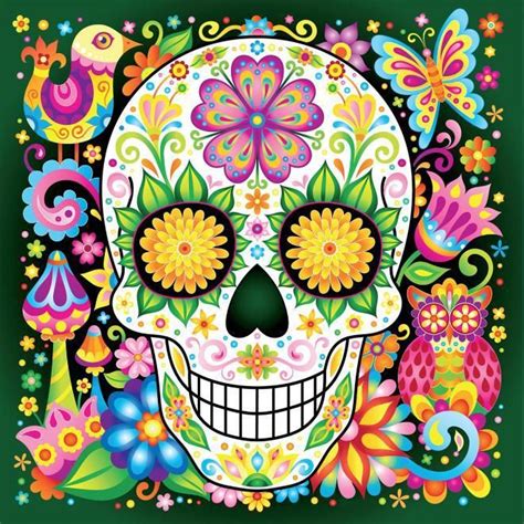 Day Of The Dead Skull Diamond Painting Kit Paint With Diamonds Kit