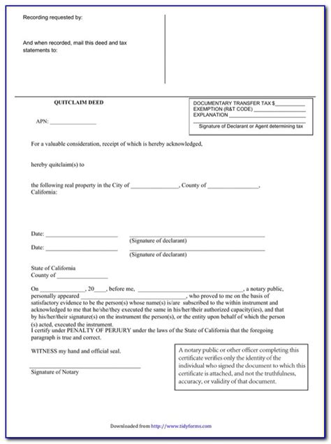Interspousal Transfer Deed Form Los Angeles County Form