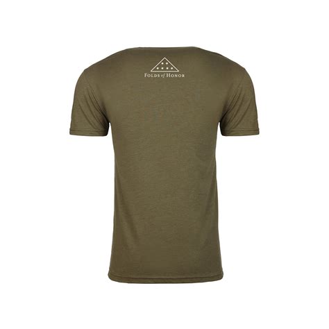 Outline Logo T Shirt Military Green Folds Of Honor