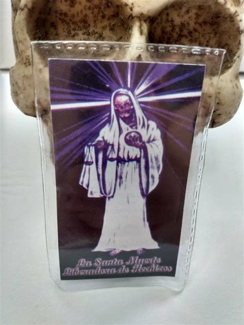 Santa Muerte Laminated Prayer Card La Santa Muerte Liberadora Etsy