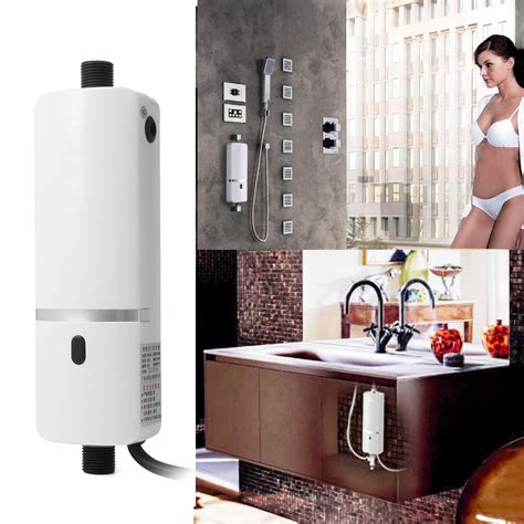 Instant Water Heater Electric Under Sink V W Tankless Hot Water Heater For Shower Kitchen
