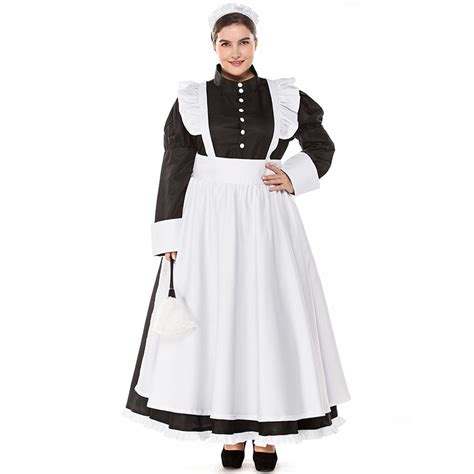 Umorden Deluxe Victorian Maid Costume Colonial Women Dress Apron Plus Size Xxxl Halloween