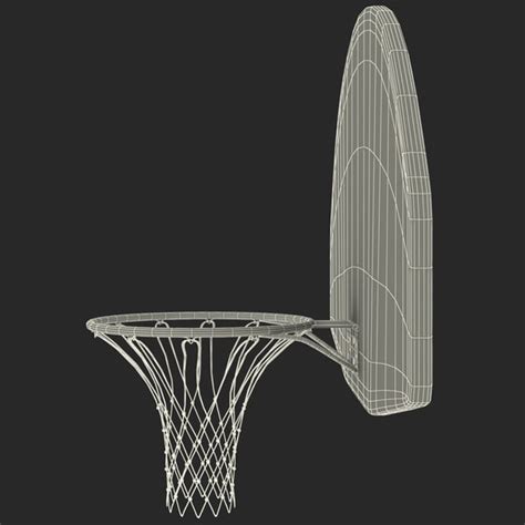 3ds Basketball Hoop Curved Backboard