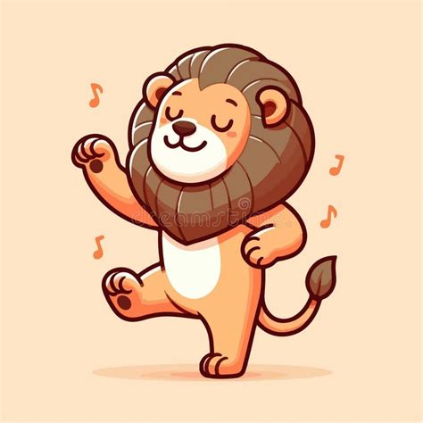 Dancing Lion Cartoon Stock Illustration Illustration Of Mascot 305741650