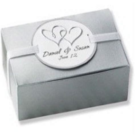 Items Similar To Silver Wedding Favor Boxes 44 Silver Favor Boxes On Etsy