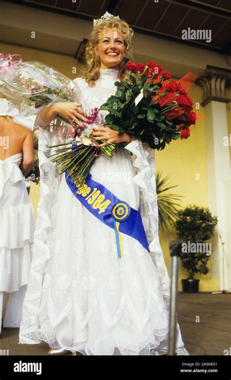 Yvonne Ryding Miss Sweden Winner 1984 Stock Photo Alamy