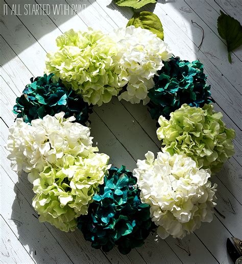 Hydrangea Wreath How To Make It All Started With Paint