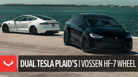Dual Plaids Tesla Model X And S Vossen Hf 7 Youtube