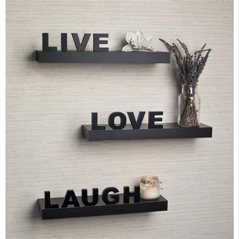 Danya B 15 In X 325 In Black Decorative Live Love Laugh