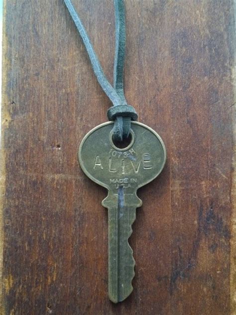 Personalized Vintage Engraved Key Necklace
