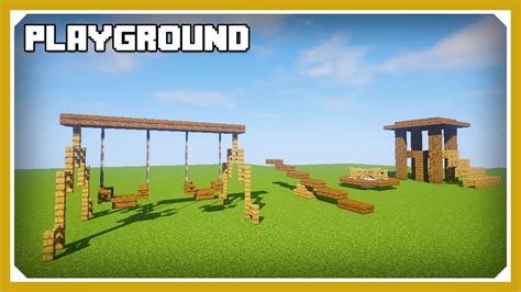 Minecraft How To Build A Playground Tutorial Easy Survival Minecraft