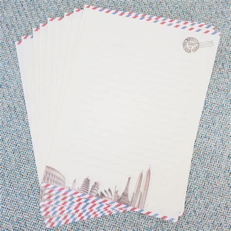 80sheets Air Mail Letter Paper Retro Writing Paper In Letter Pad