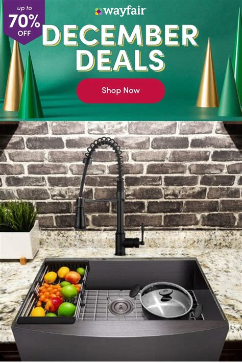 Akdy All In One 33 L X 20 W Farmhouse Kitchen Sink With Faucet