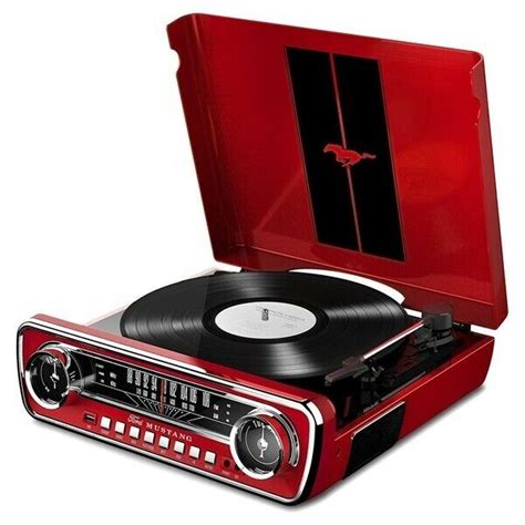 Ion Audio 1965 Ford Mustang Lp Classic Car Turntable Usb Record Player