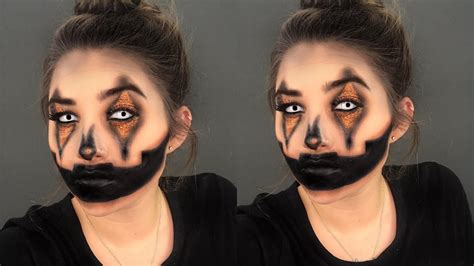 Spooky Pumpkin Easy Last Minute Halloween Makeup Tutorial Youtube