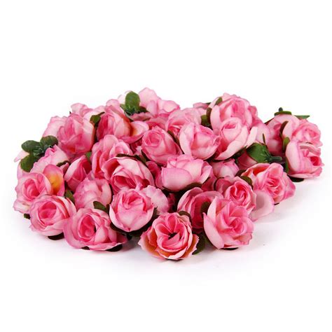 50 pcs artificial flowers roses artificial silk flower heads wholesale lots ebay