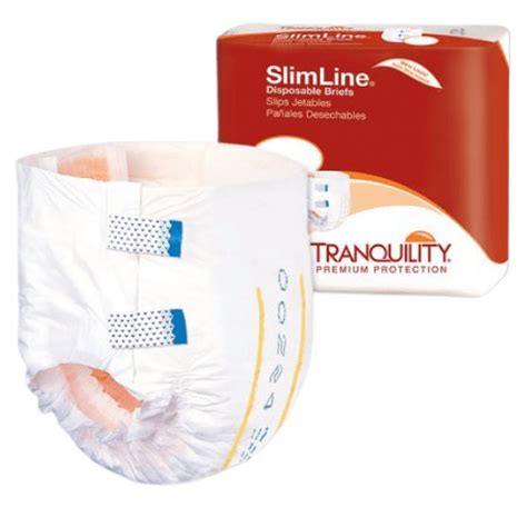 Tranquility Briefs Slimline Poly Plastic Backed Adult Diaper