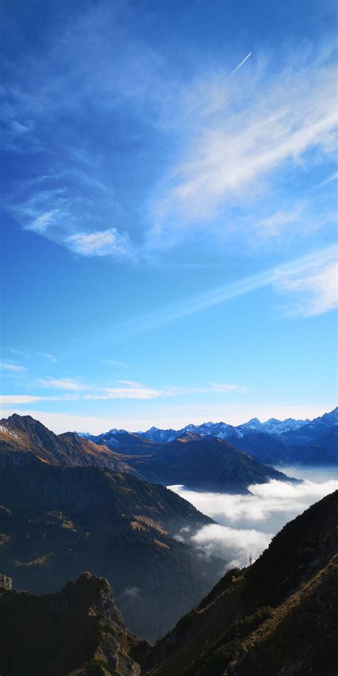 Sunny Day Mountains Beautiful Hiking 1080x2160 Wallpaper Iphone