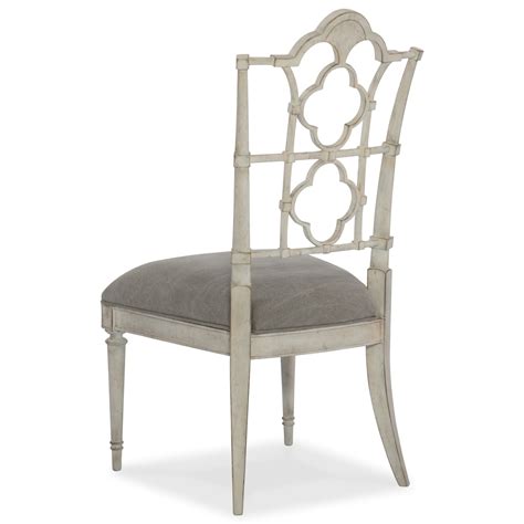 hooker furniture arabella 1610 75510 wh side dining chair with quatrefoil back simon s