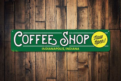 Coffee Shop Sign Personalized Now Open Sign Custom Barista