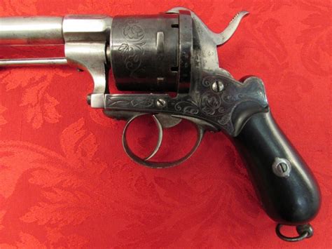 218 Nice Civil War Era French 11mm Pinfire Revolver Antiquefirearms