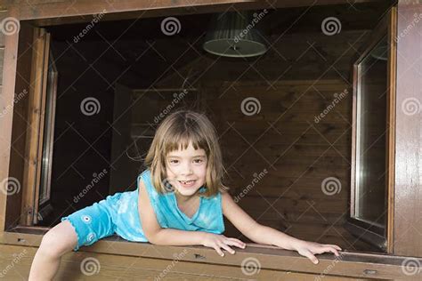 Child Jumping Out The Window Stock Image Image Of Color Handed 41308773