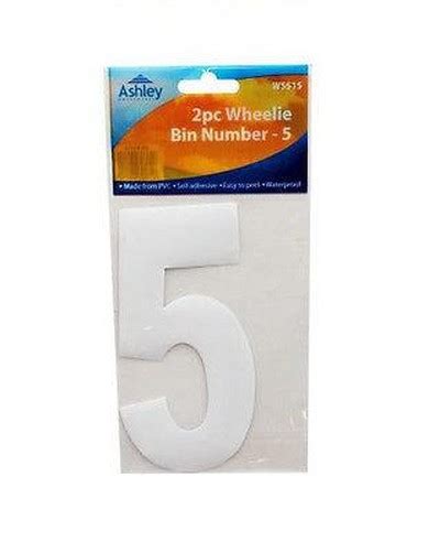 Number 7 Large Wheelie Bin Number Self Adhesive Stick On Sticker White