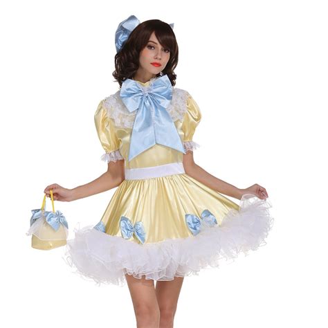 Buy Gocebaby Sissy Girl Lockable Maid Bow Dress Stain Puffy Crossdress Transgender Online At