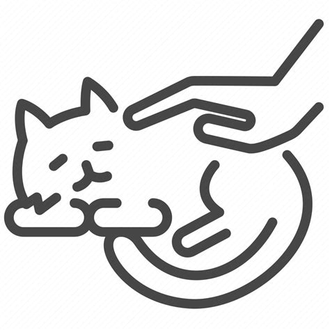 Chill Chilling Relaxing Petting Cat Pet Therapy Icon Download