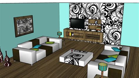 Sketchup Components 3d Warehouse Living Room With Furniture