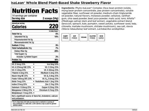 Isagenix Strawberry Shake Nutrition Facts Besto Blog