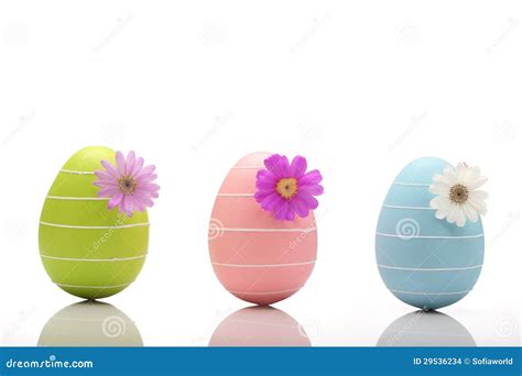 Easter Eggs With Flower Stock Photo Image Of Decor Easteregg 29536234