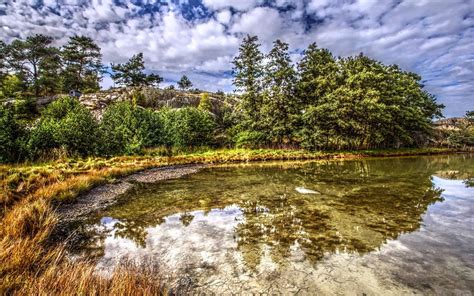 Crystal Lake Hdr Wallpaper Nature And Landscape Wallpaper Better