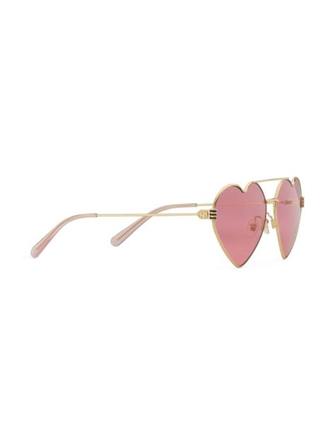 gucci eyewear heart frame sunglasses farfetch