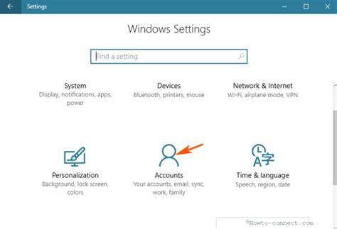 How To Access And Use Accounts Settings In Windows 10