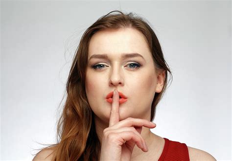 Woman With Finger To Her Lips Photograph By Victor De Schwanbergscience Photo Library
