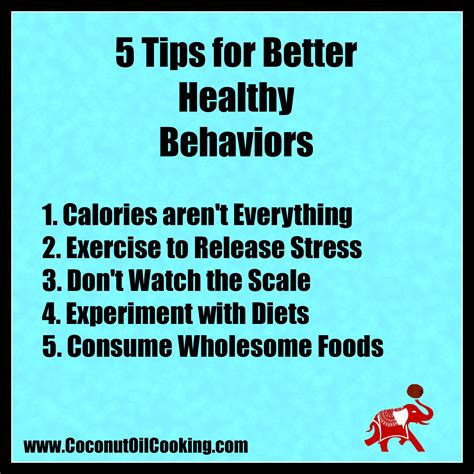 5 tips for better healthy behaviors