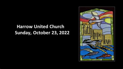 Harrow United Church Winnipeg Live Stream October 23 2022 Youtube
