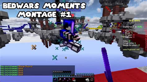 Bedwars Moments Montage Youtube