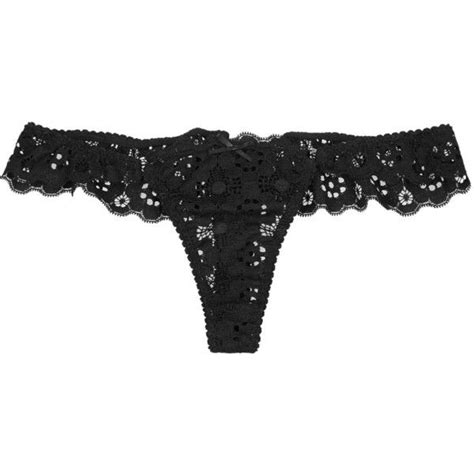 womens thongs fleur du mal black lace thong 86 liked on polyvore featuring intimates panties