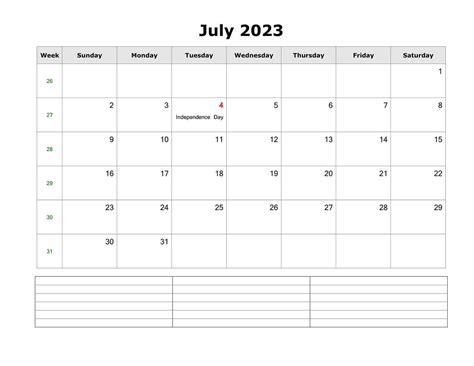 Printable July 2023 Calendar 6 Free Download And Print For You
